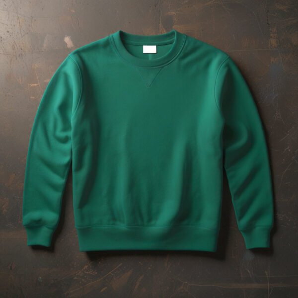 Green Sweatshirt for mockup with wall background - Image 3