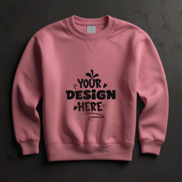 Pink Sweatshirt for mockup with wall background